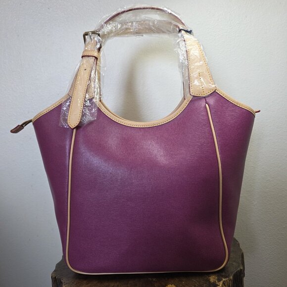 Dooney & Bourke Maddie Violet Quartz Shoulder Bag Saffiano Canvas Leather NWT - Picture 10 of 16